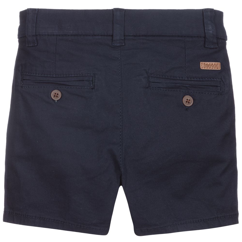 Mayoral Navy Blue Cotton Shorts Childrensalon Outlet