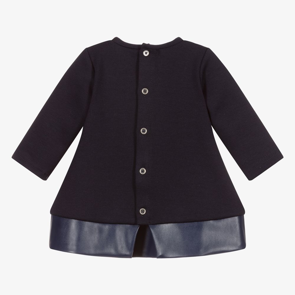 Mayoral-Синее платье с цветами | Childrensalon Outlet