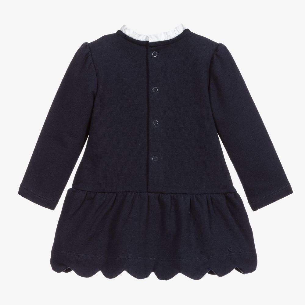 Mayoral-Navy Blue Jersey Cat Dress | Childrensalon Outlet