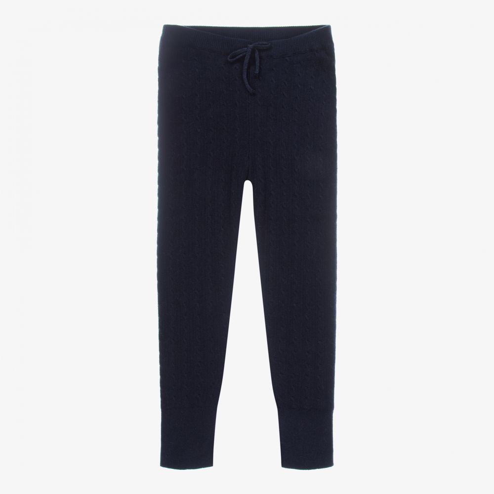 Mayoral - Legging bleu marine en maille | Childrensalon