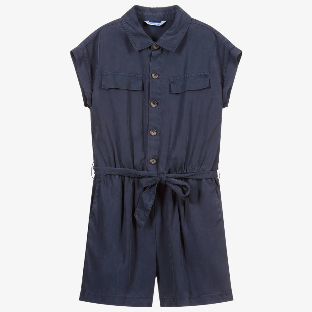 Mayoral-بلاي سوت ليوسيل لون كحلي للبنات | Childrensalon Outlet