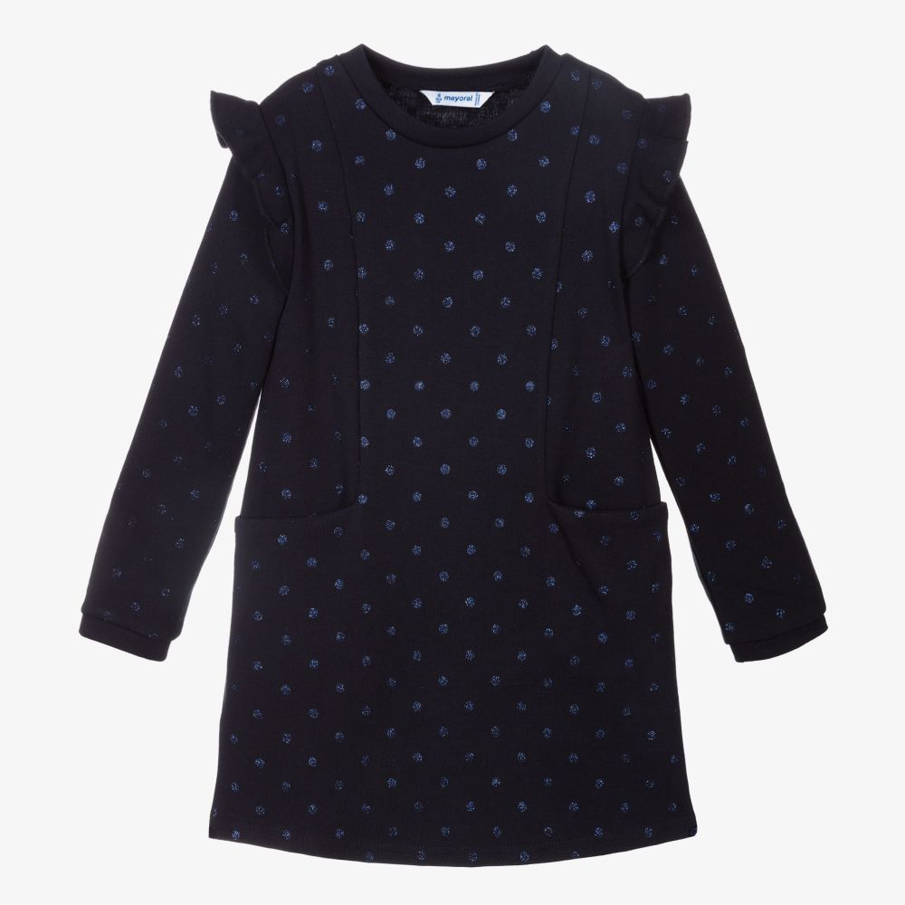 Mayoral-Синее платье в горох | Childrensalon Outlet