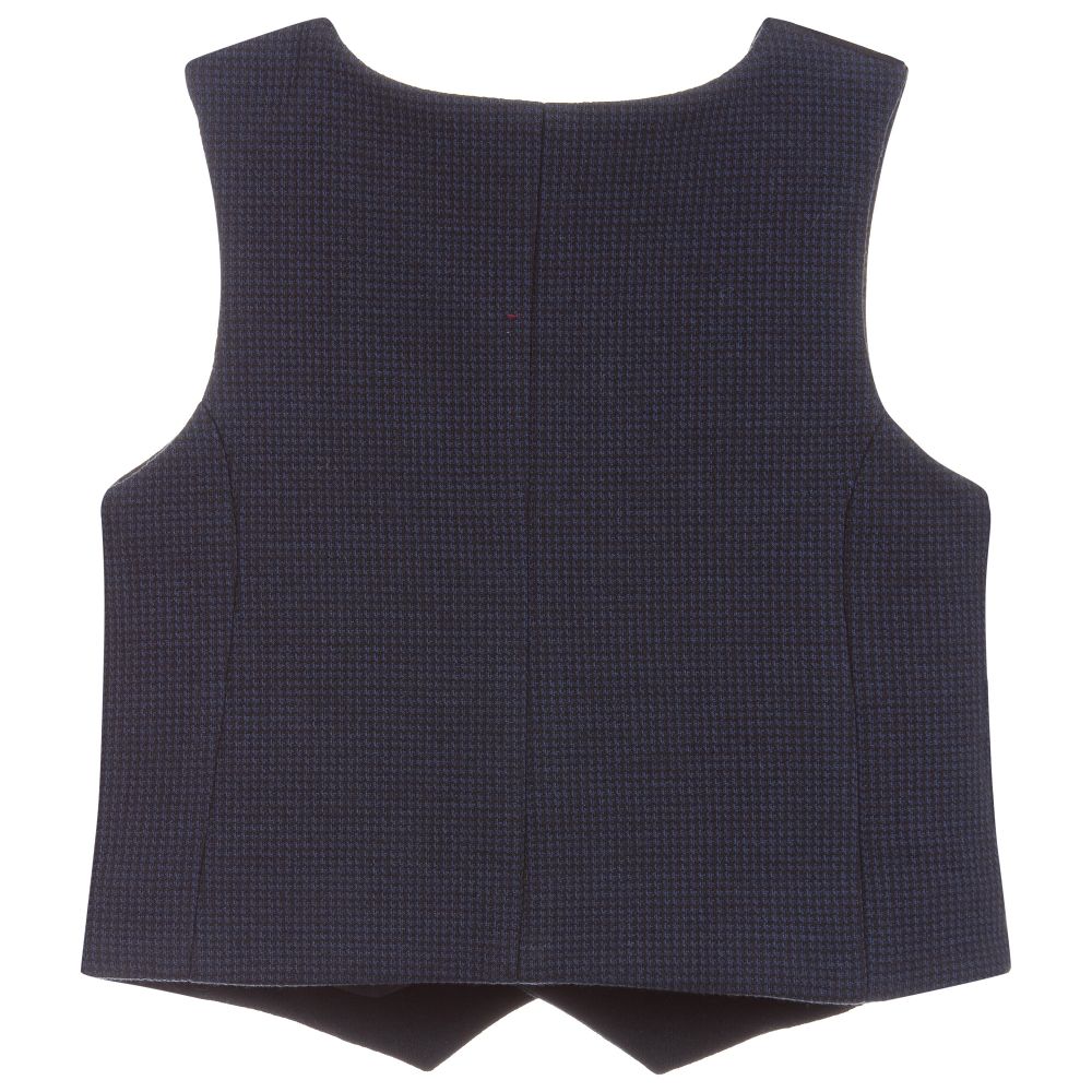 Mayoral-Navy Blue Polycotton Waistcoat | Childrensalon Outlet