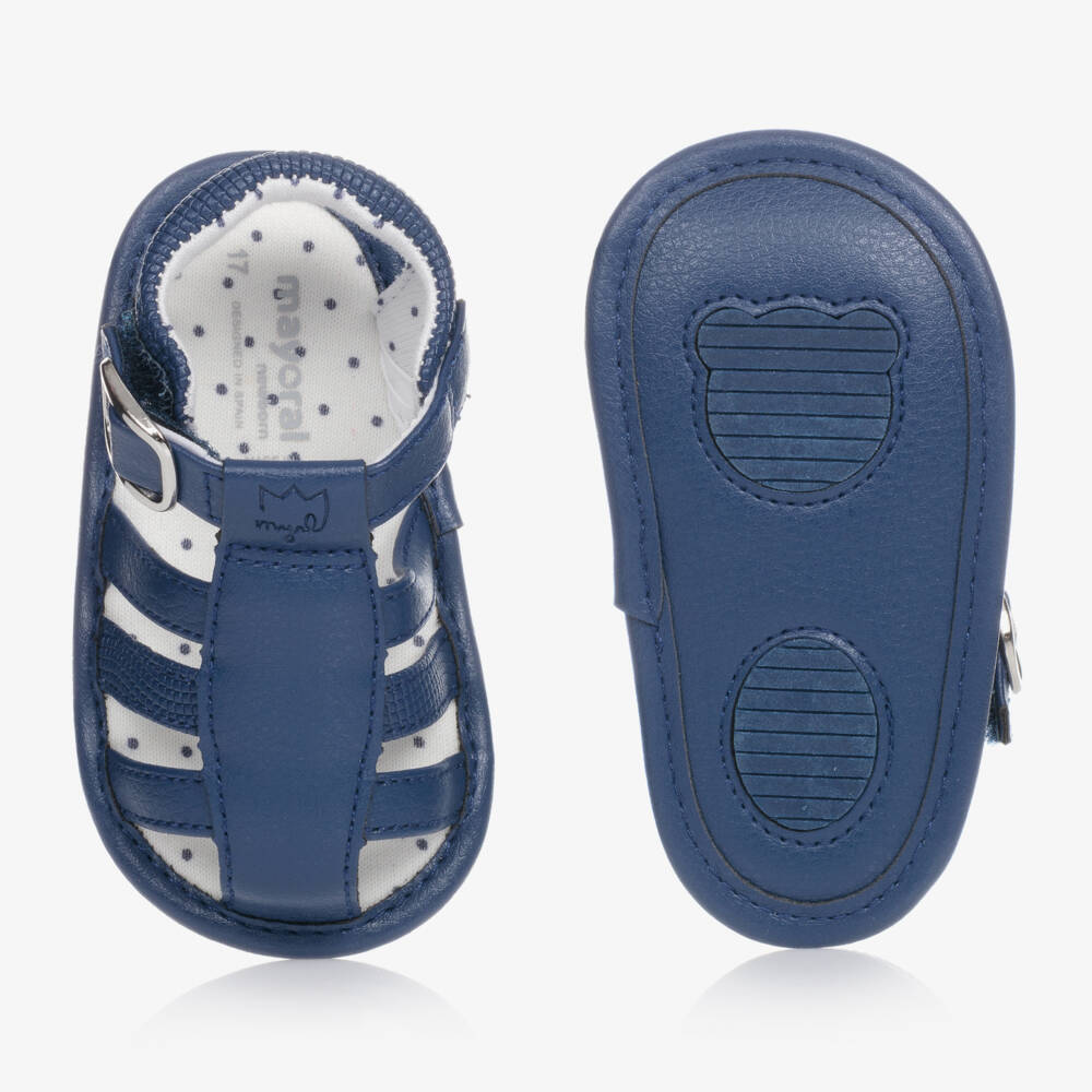 Mayoral-Navy Blue Pre-Walker Sandals | Childrensalon Outlet