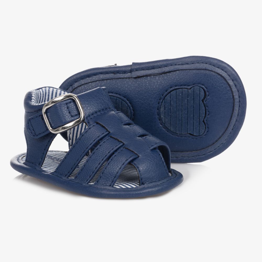 Mayoral Newborn Navy Blue PreWalker Sandals Childrensalon Outlet