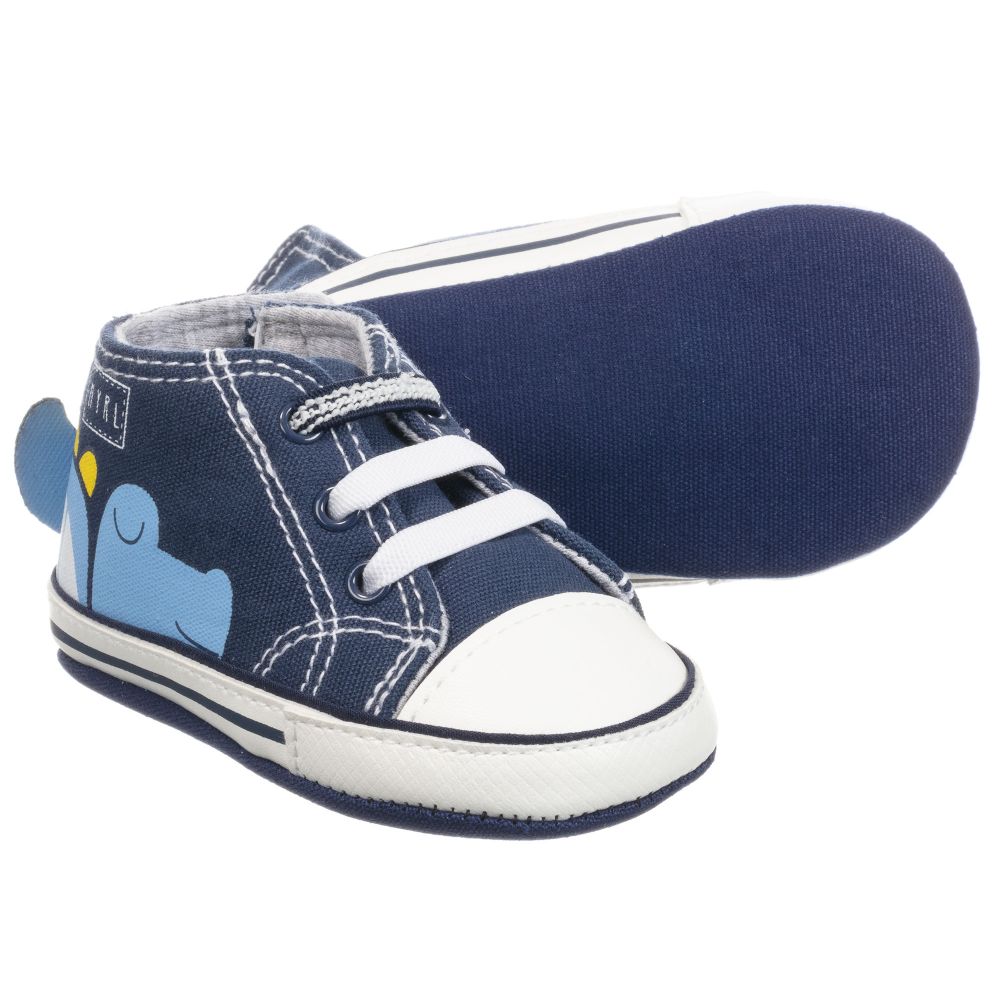 Mayoral Newborn - Navy Blue Pre-Walker Shoes | Childrensalon