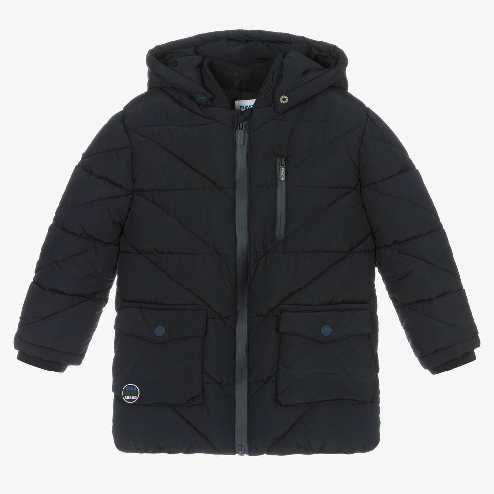 Mayoral - Navy Blue Puffer Coat | Childrensalon