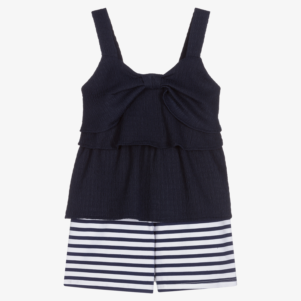 Mayoral - Ens. short bleu marine rayé | Childrensalon