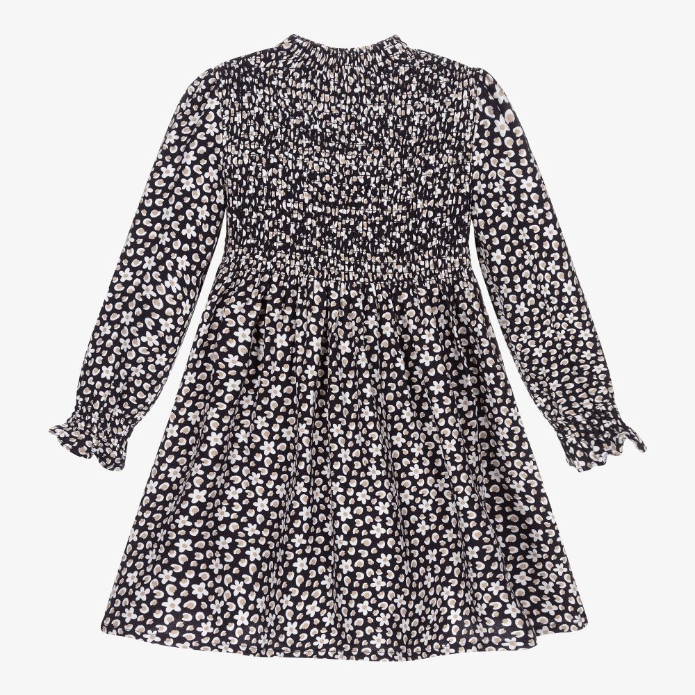 مايورال-فستان فيسكوز لون كحلي بطبعة ورود | Childrensalon Outlet