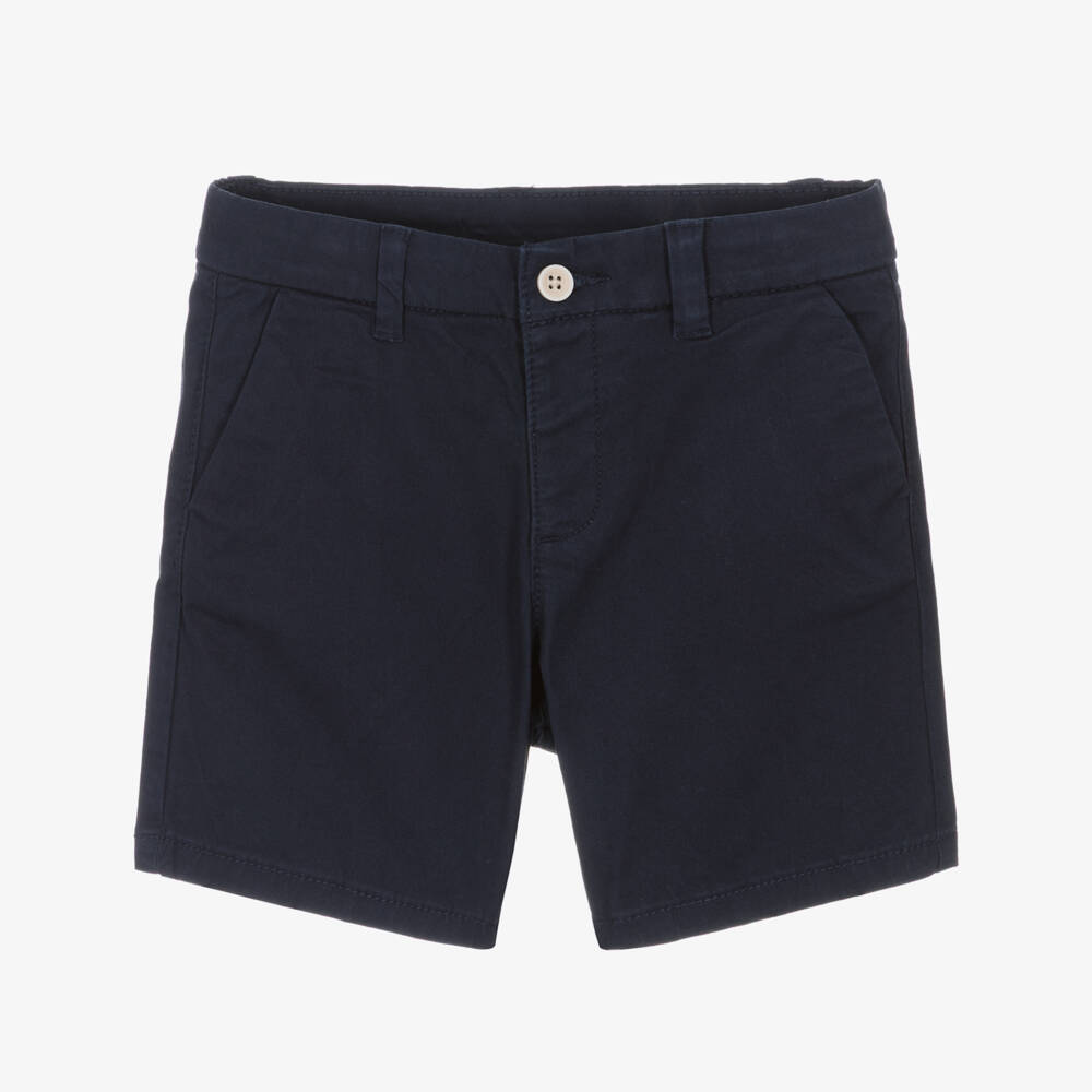 Mayoral-Navy Chino Shorts | Childrensalon Outlet