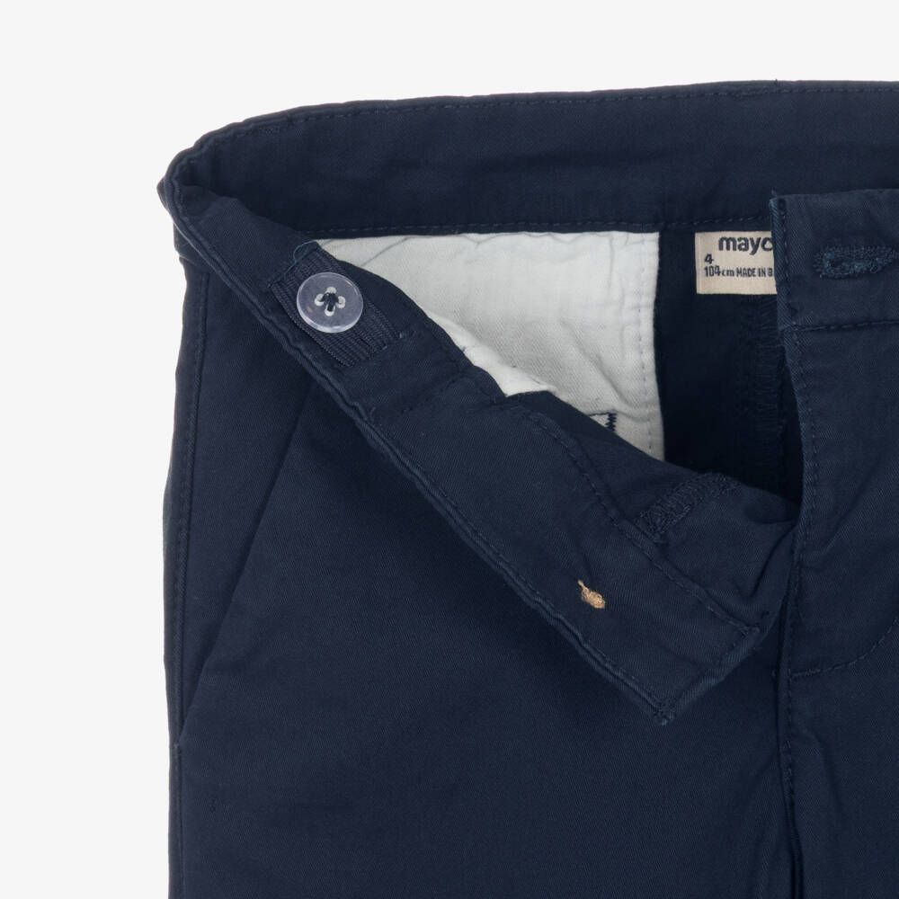 Mayoral-Navy Chino Trousers | Childrensalon Outlet