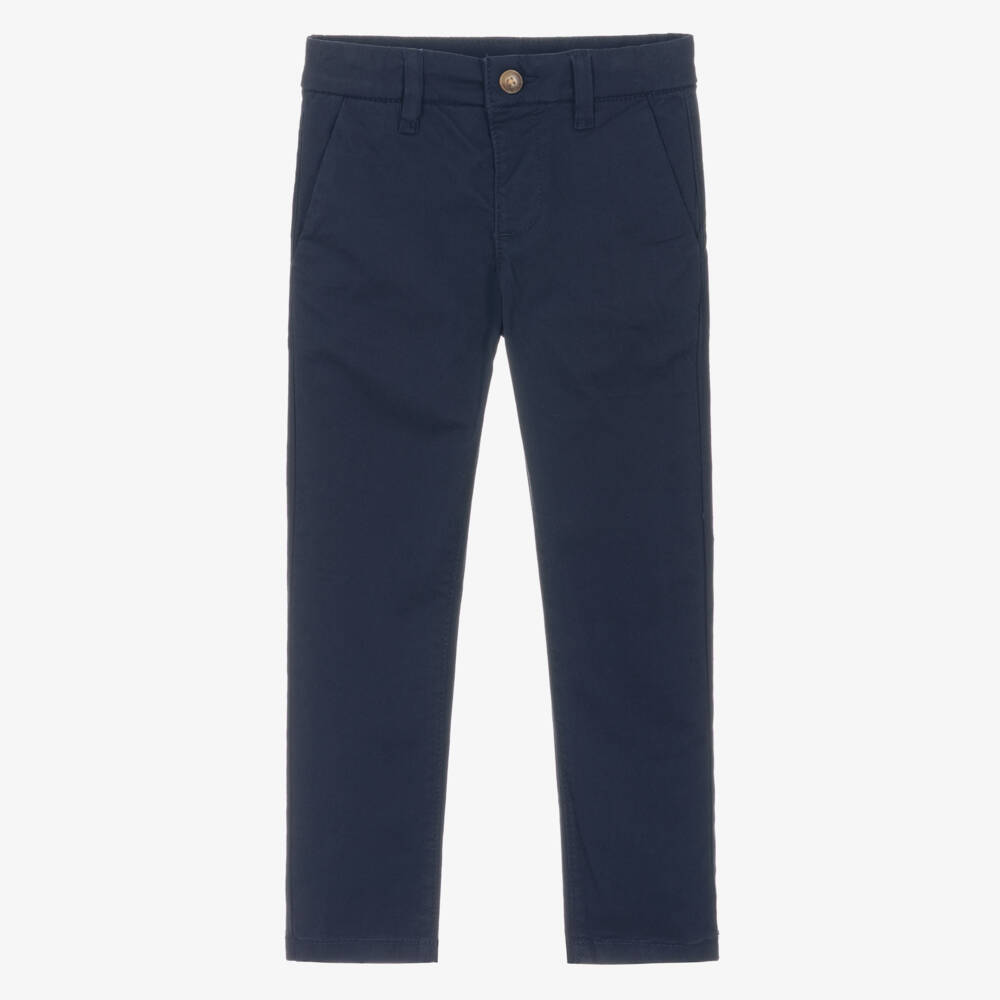 Mayoral-Navy Chino Trousers | Childrensalon Outlet