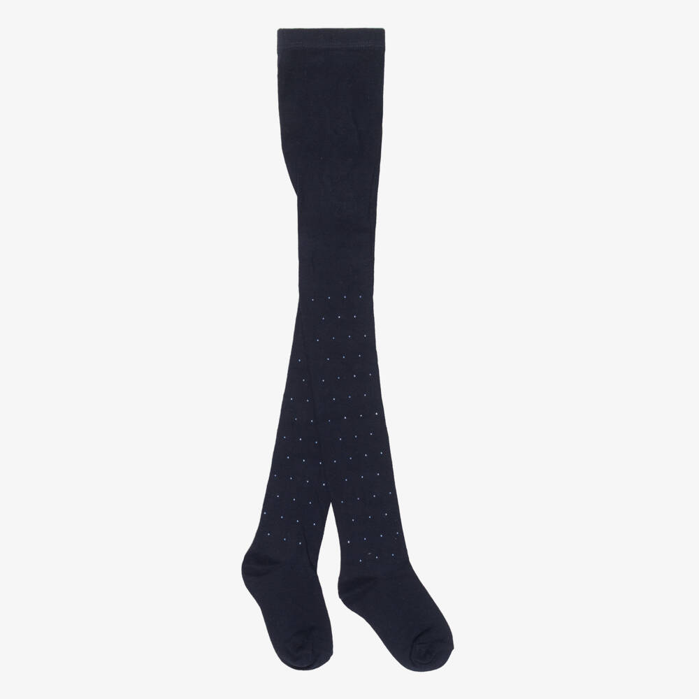 Mayoral-Navy Gold Studded Tights | Childrensalon Outlet