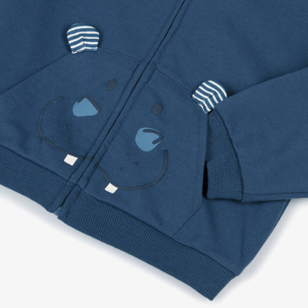 Mayoral-Navy Hippo Zip Up Top | Childrensalon Outlet