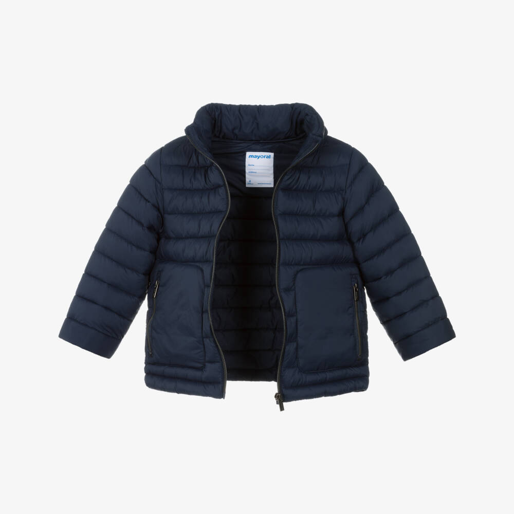 Mayoral-Navy Lightweight Puffer Jacket | Childrensalon Outlet
