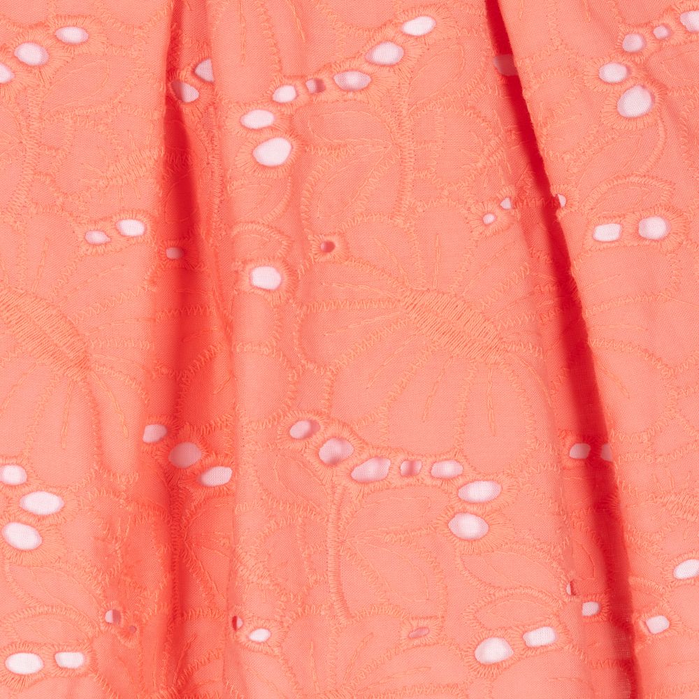 Mayoral-Orange Broderie Anglaise Dress | Childrensalon Outlet
