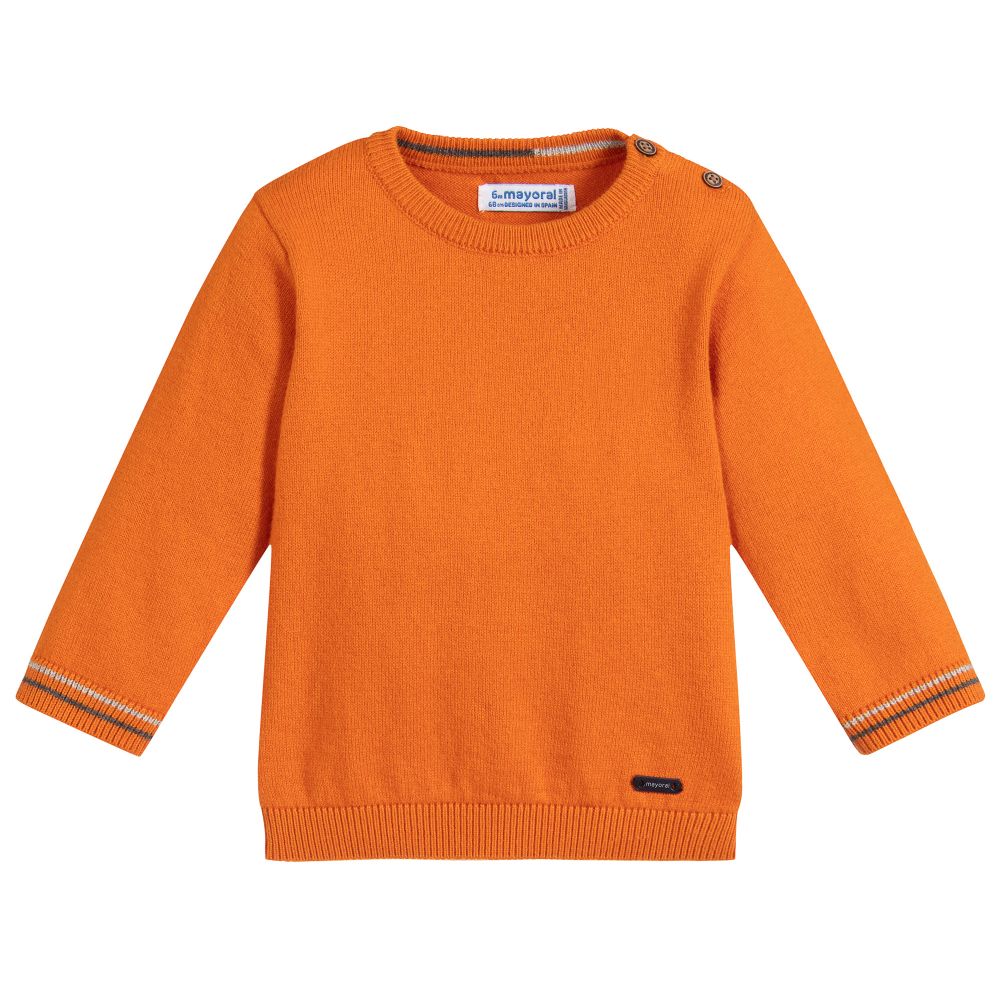 Orange cotton sweater hot sale