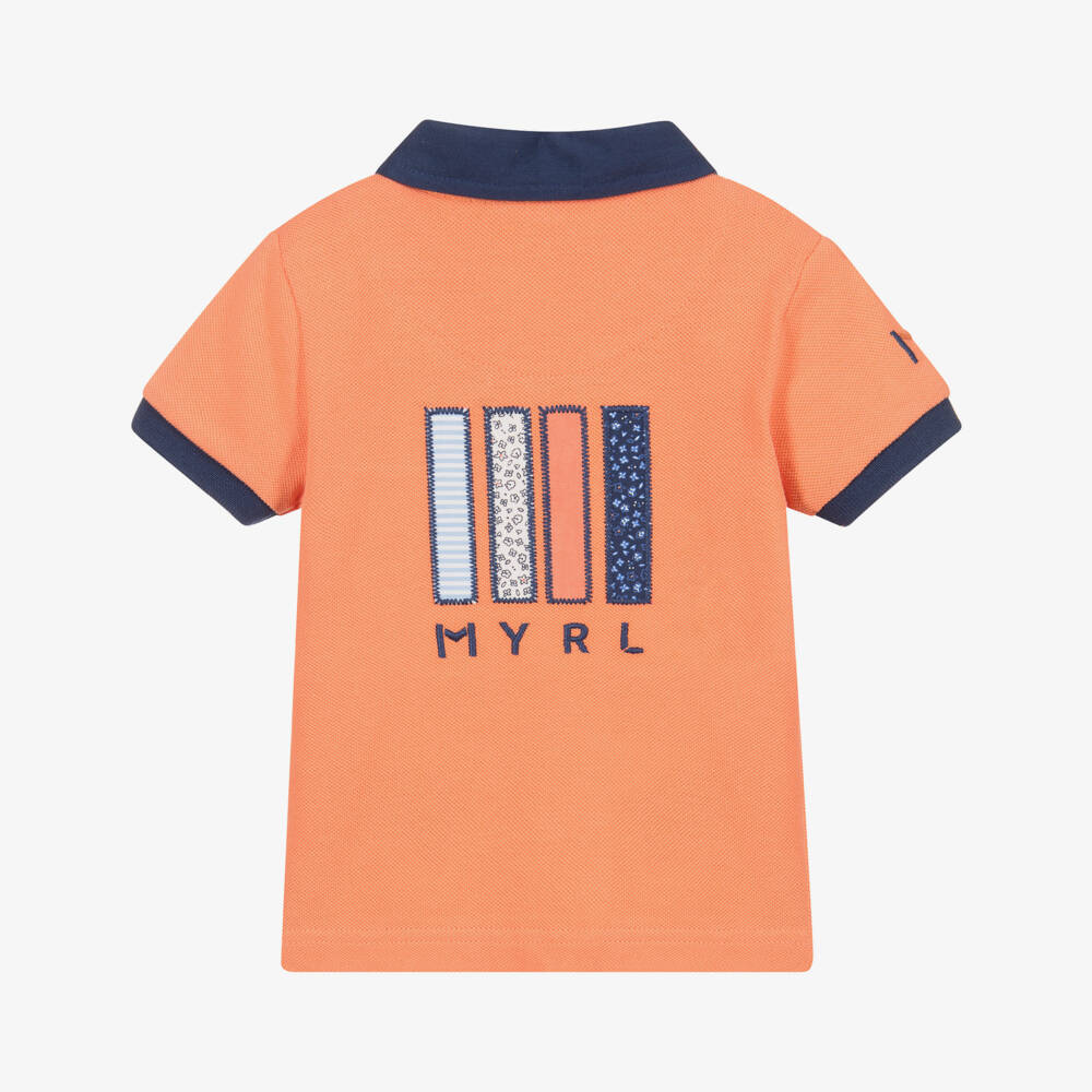 Mayoral-Orange Cotton Polo Shirt | Childrensalon Outlet
