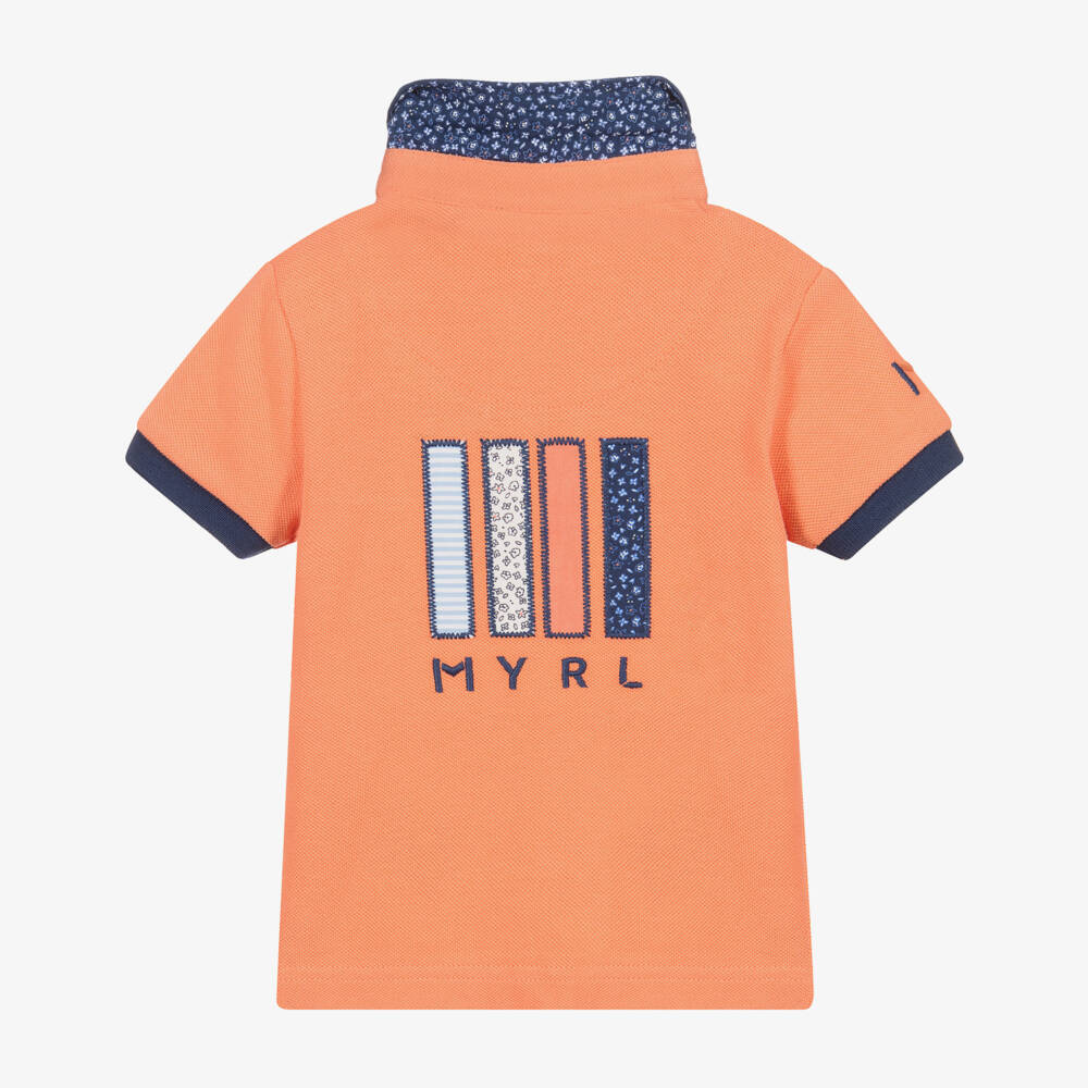 Mayoral-Orange Cotton Polo Shirt | Childrensalon Outlet