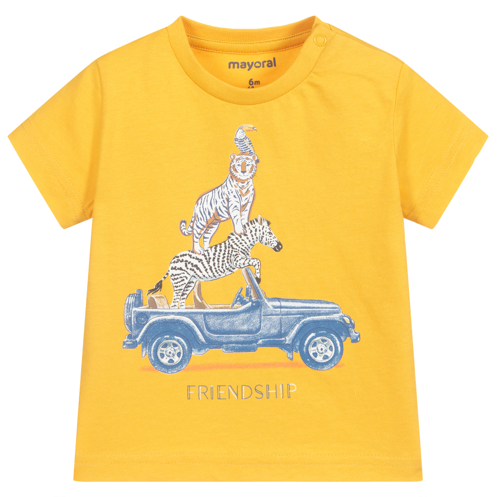 Mayoral - Orange Cotton T-Shirt | Childrensalon