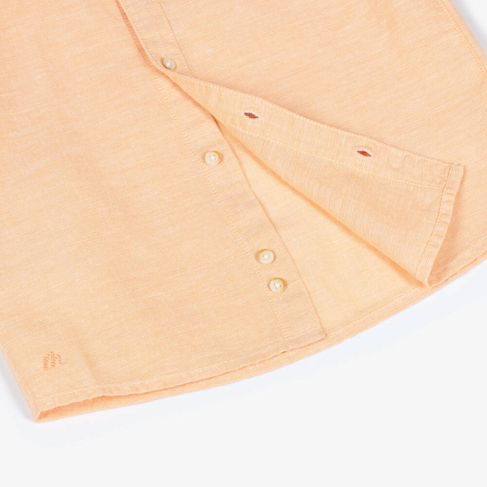 Mayoral-Orange Linen Shirt | Childrensalon Outlet