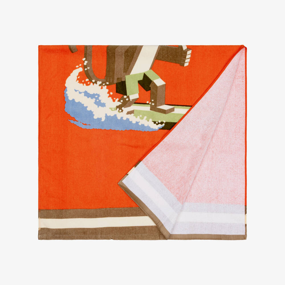 Mayoral-Orange Monkey Towel | Childrensalon Outlet