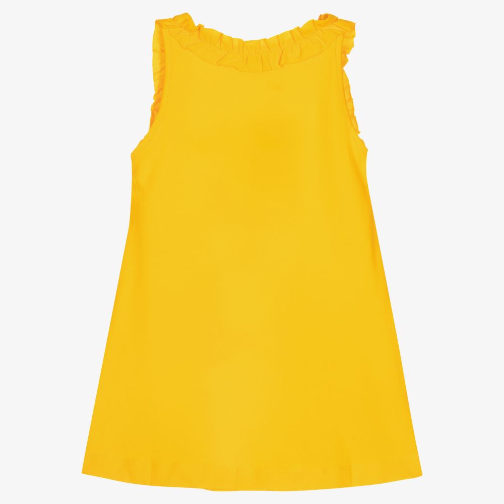 Mayoral-Оранжевое хлопковое платье в полоску | Childrensalon Outlet