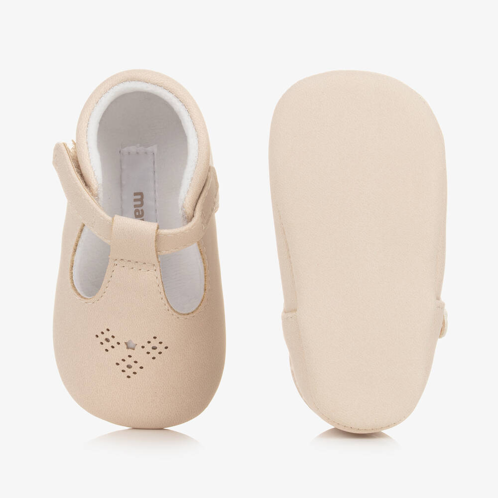 Beige t bar cheap shoes