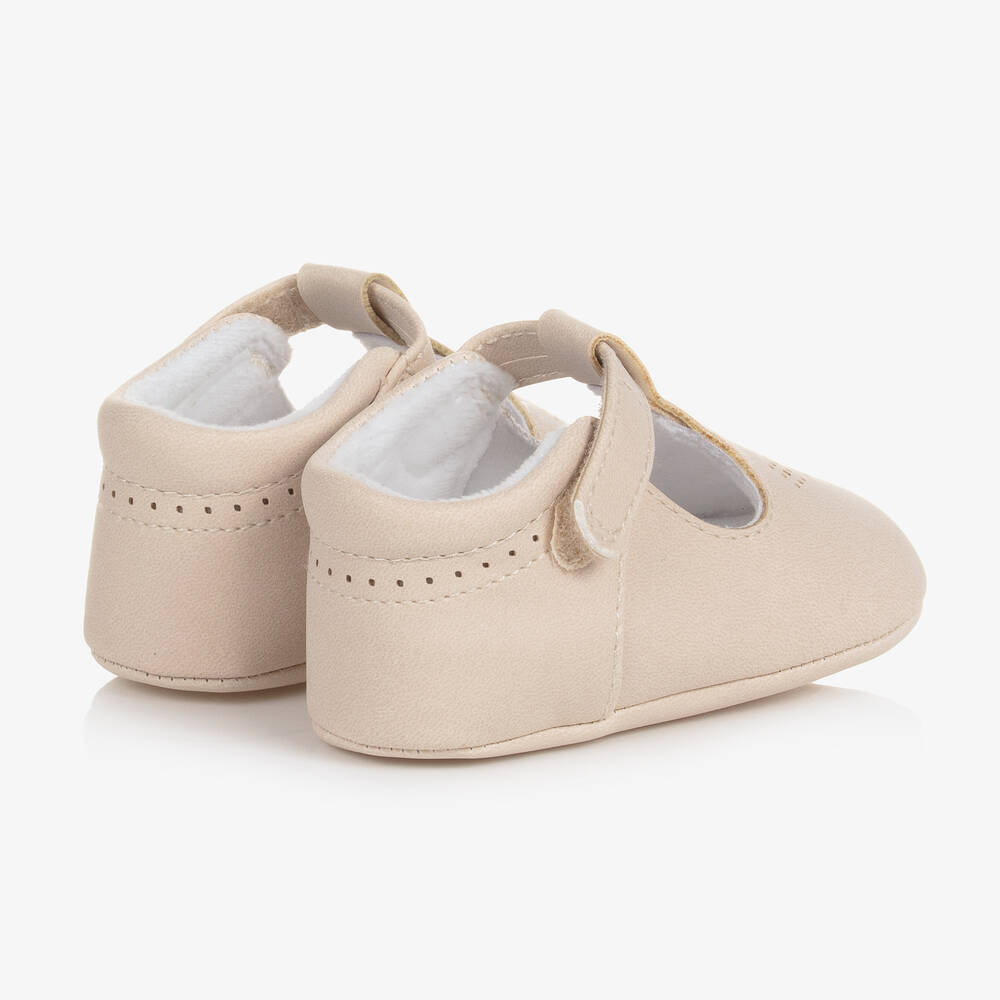 Mayoral-Бежевые пинетки с Т-образным ремешком | Childrensalon Outlet