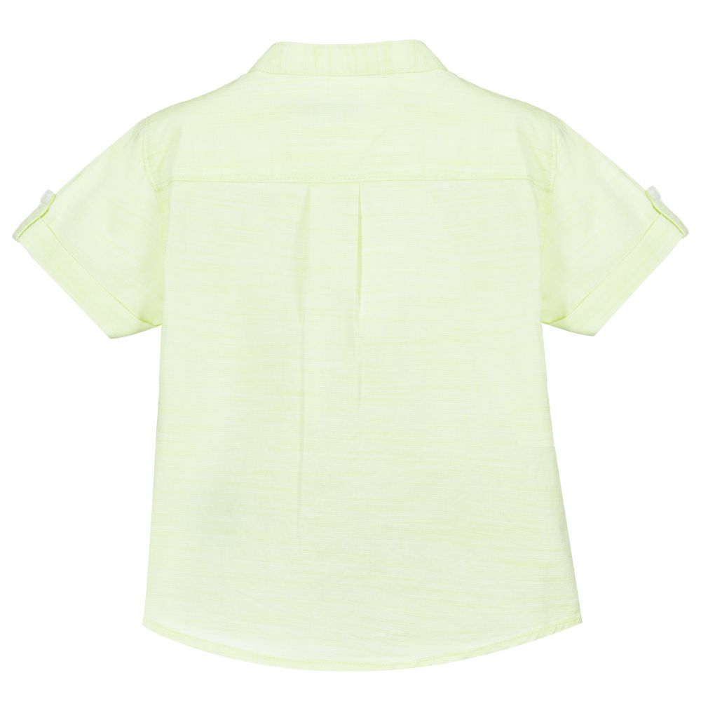 Mayoral-Pale Green Cotton Shirt | Childrensalon Outlet