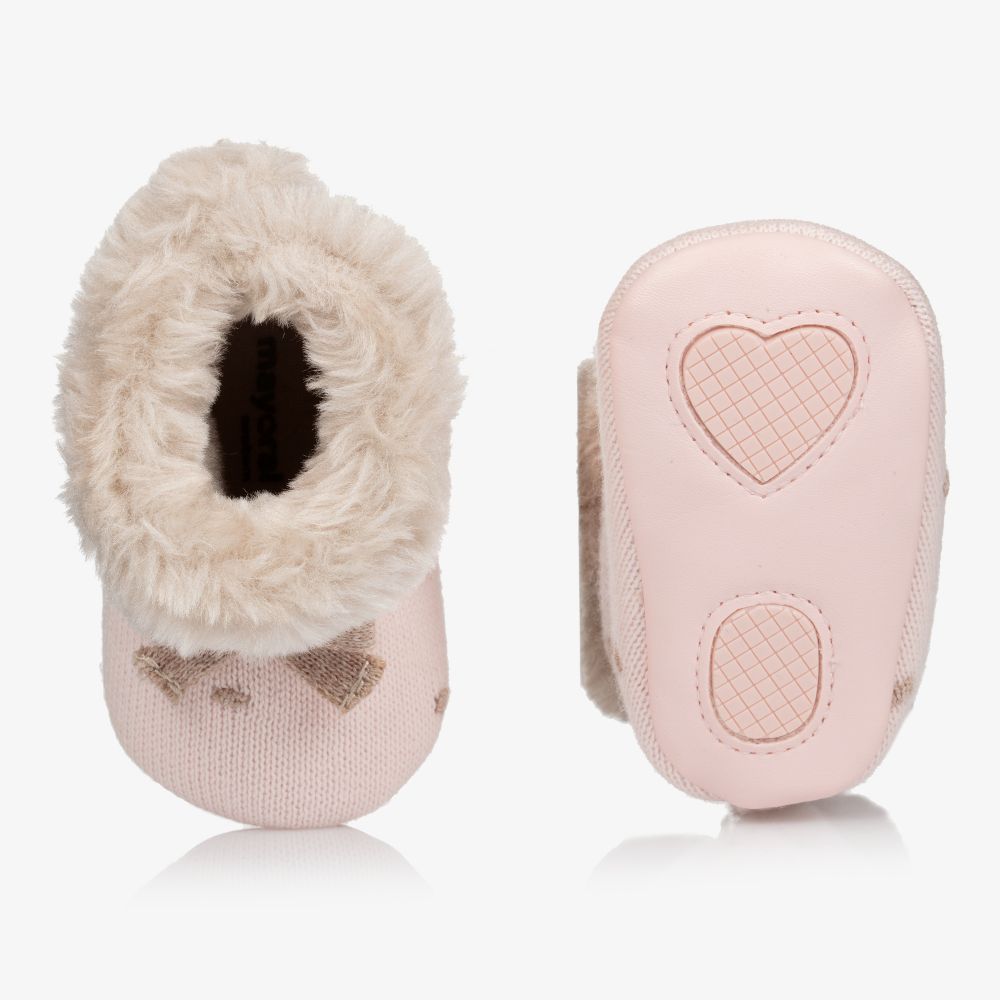 Pink knitted boots shop