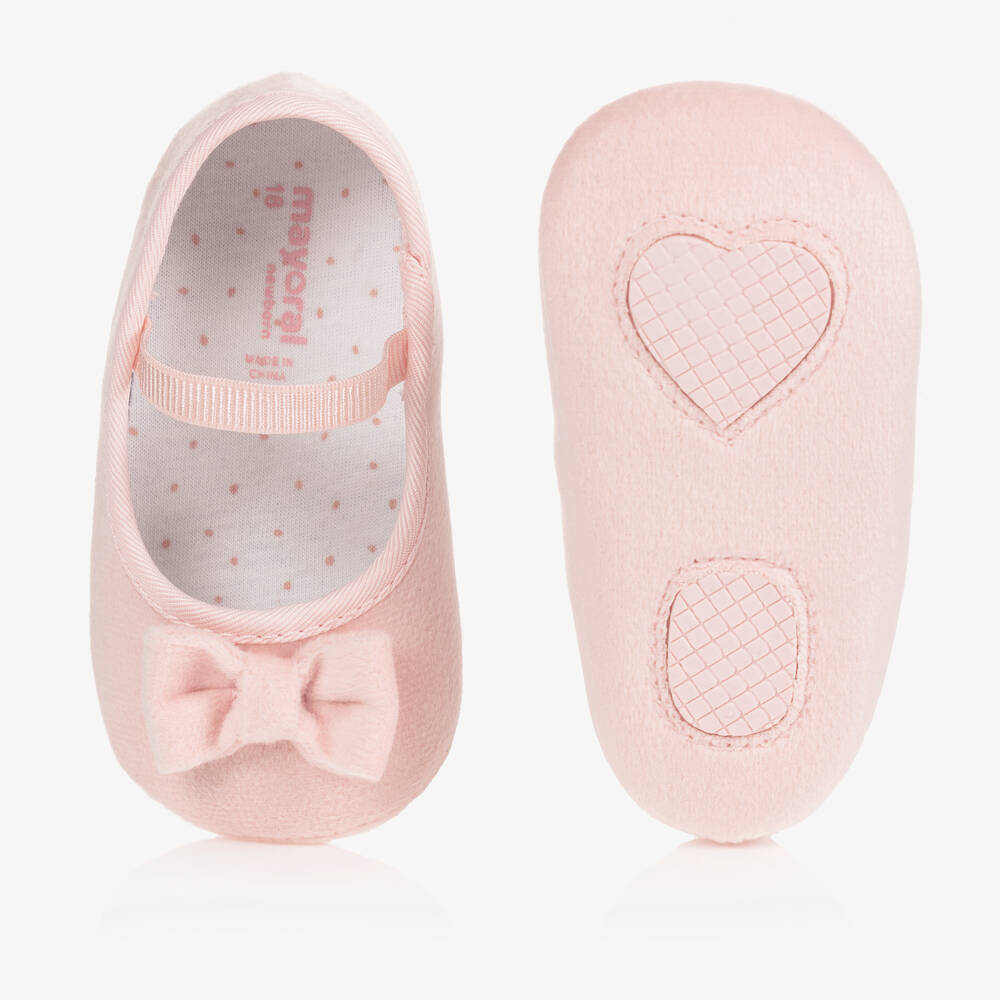 مايورال Newborn-طقم حذاء لمرحلة قبل المشي مخمل لون زهري للمولودات | Childrensalon Outlet