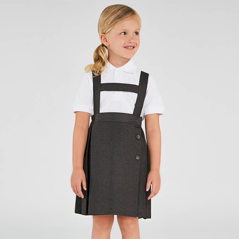 Mayoral-Pinafore Skirt - Grey | Childrensalon Outlet