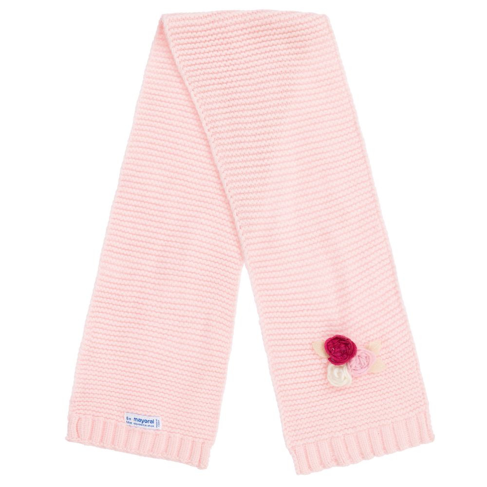 مايورال-طقم قبعة 3 قطع مزيج فيسكوز محبوك لون زهري للمولودات | Childrensalon Outlet