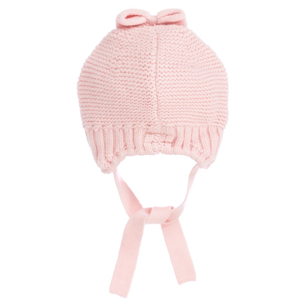 مايورال-طقم قبعة 3 قطع مزيج فيسكوز محبوك لون زهري للمولودات | Childrensalon Outlet