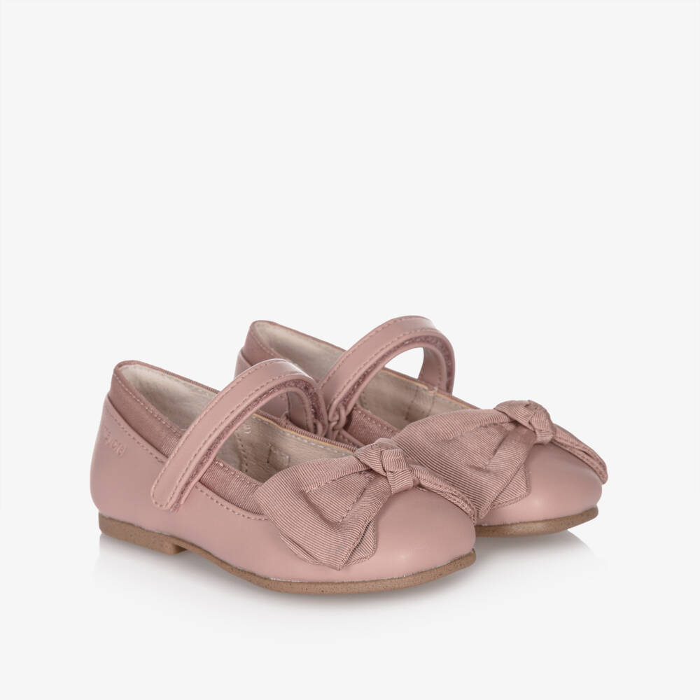 Mayoral-Pink Bow Bar Shoes | Childrensalon Outlet