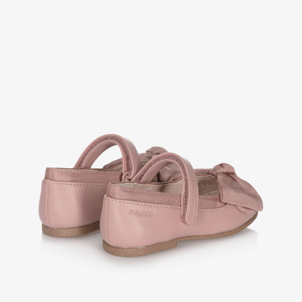 Mayoral-Pink Bow Bar Shoes | Childrensalon Outlet