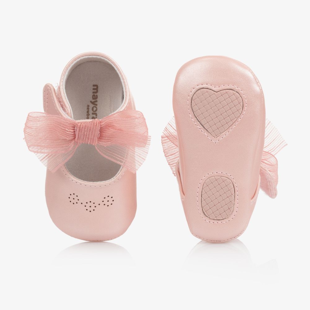 Mayoral Для новорожденных-Розовые пинетки с бантиками | Childrensalon Outlet