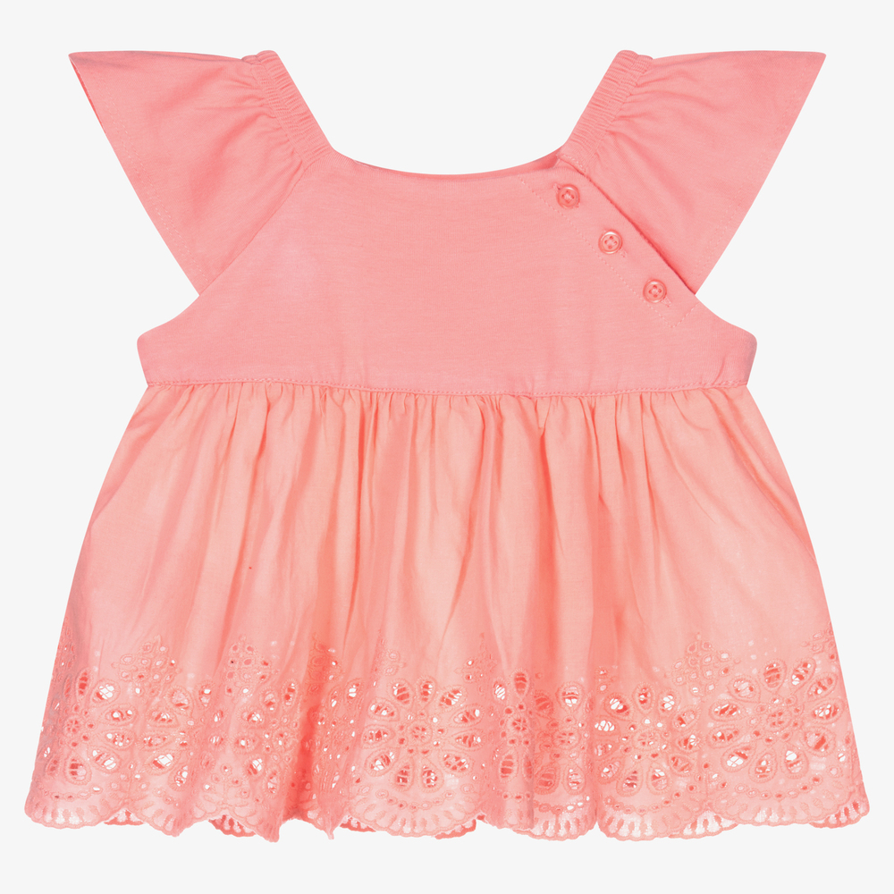 Mayoral - Haut rose à broderie anglaise | Childrensalon