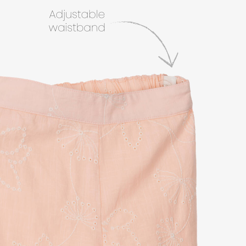 Mayoral-Pink Broderie Trouser Set | Childrensalon Outlet