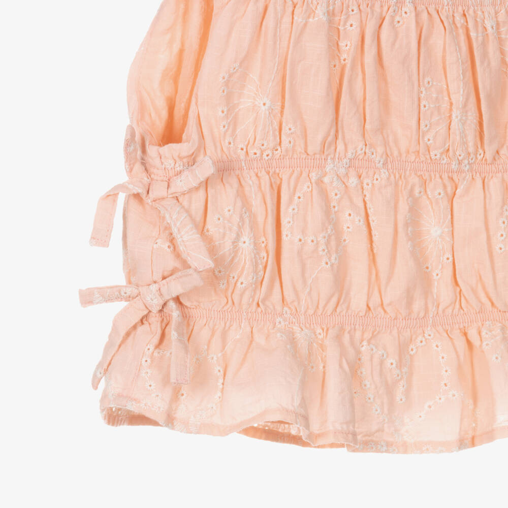 Mayoral-Pink Broderie Trouser Set | Childrensalon Outlet
