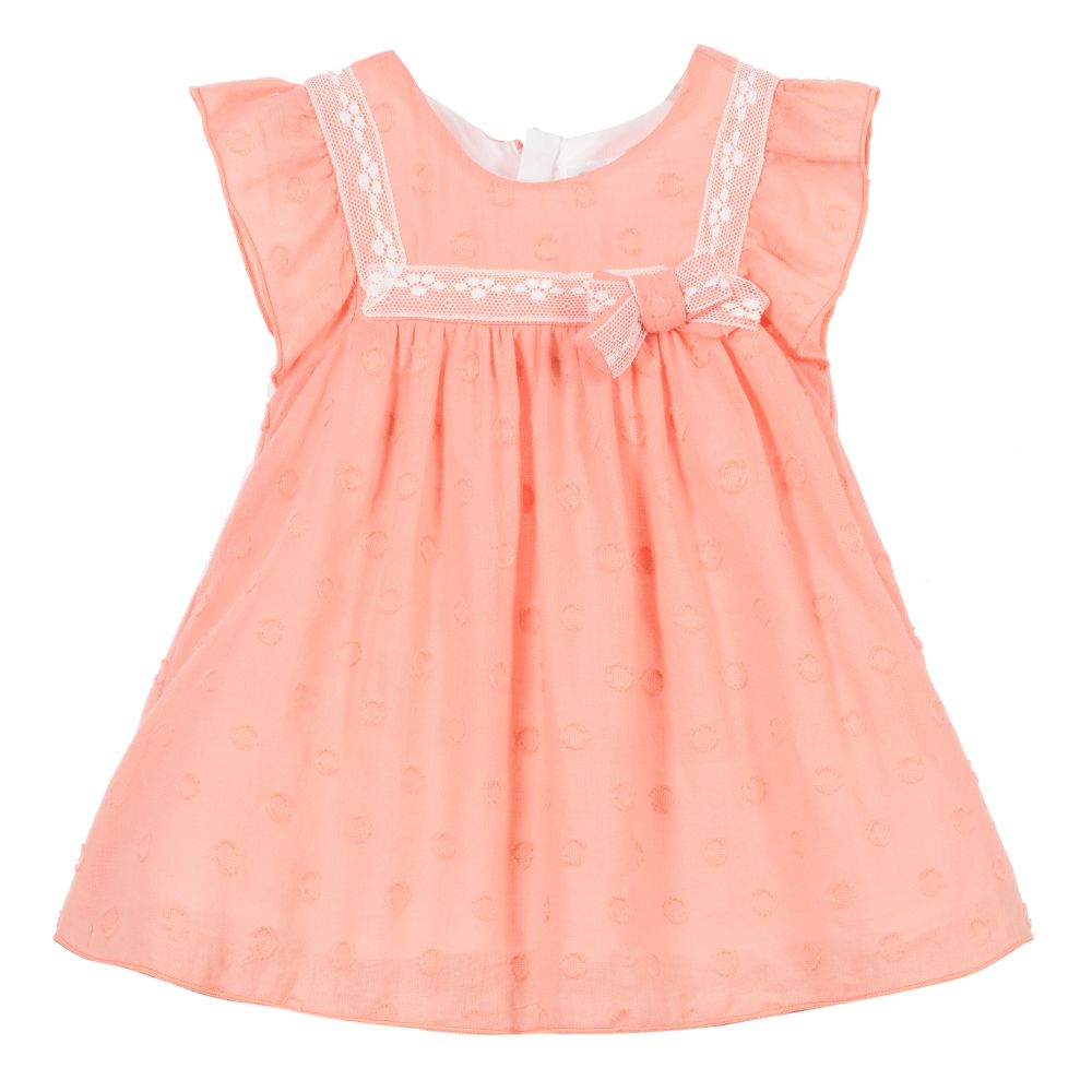 Mayoral Newborn - Pink Cotton Baby Dress Set | Childrensalon
