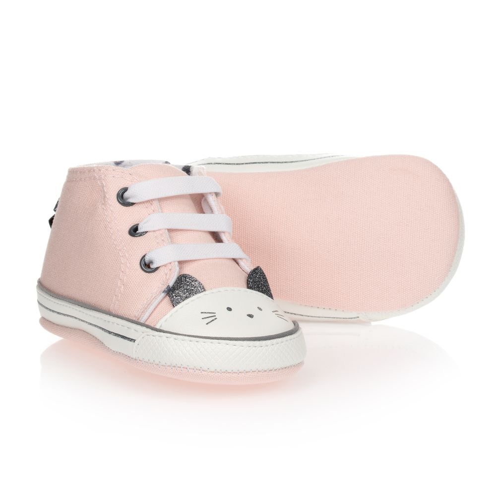 Mayoral Newborn - Розовые кроссовки с верхом из хлопка для малышей | Childrensalon