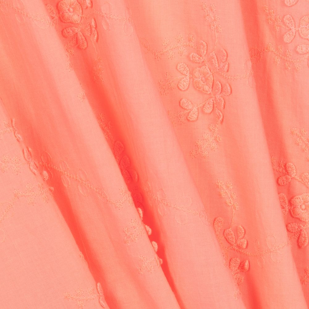 Mayoral-Розовое хлопковое платье с вышивкой | Childrensalon Outlet