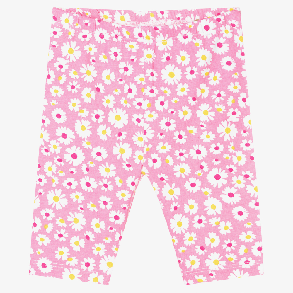 Mayoral - Pink Cotton Floral Leggings | Childrensalon