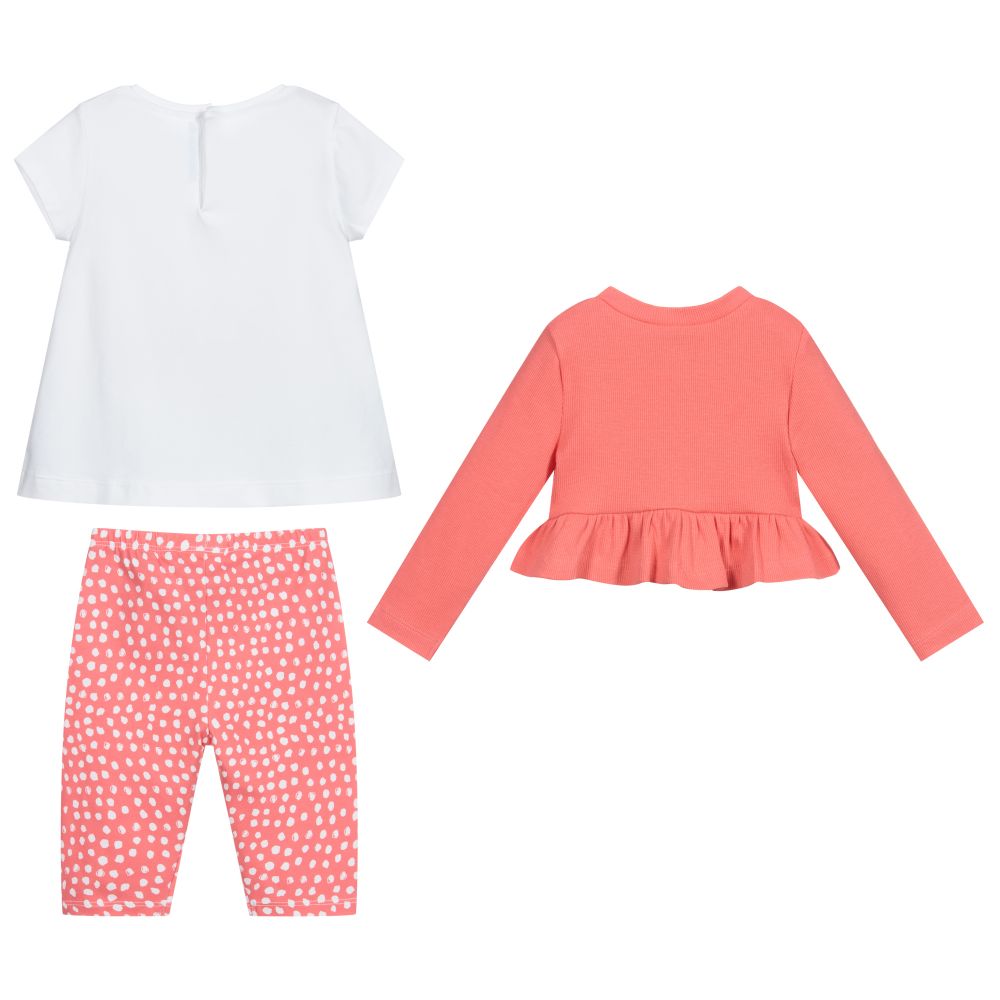 Mayoral-Хлопковый комплект с розовыми легинсами | Childrensalon Outlet