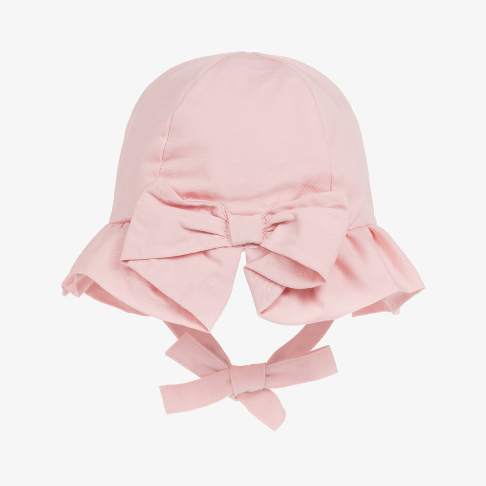 Mayoral Newborn-Pink Cotton Sun Hat | Childrensalon Outlet