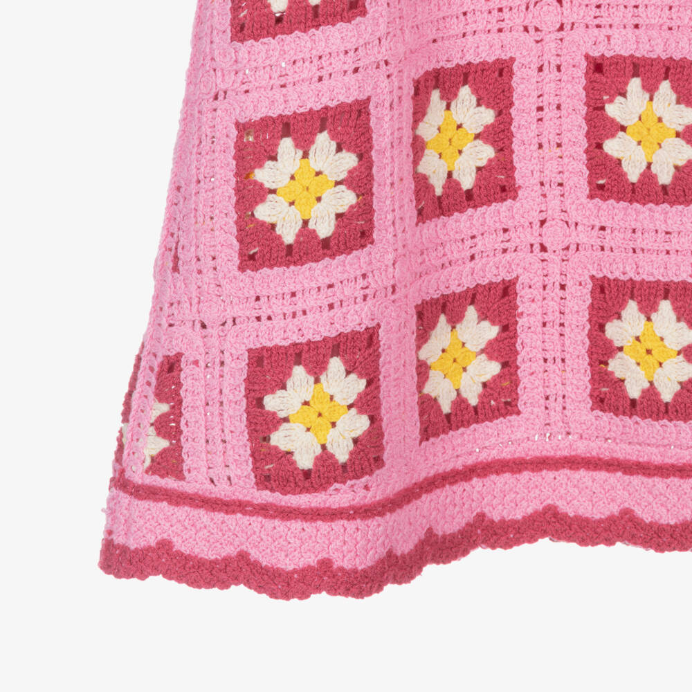 Mayoral-Pink Crochet Dress | Childrensalon Outlet