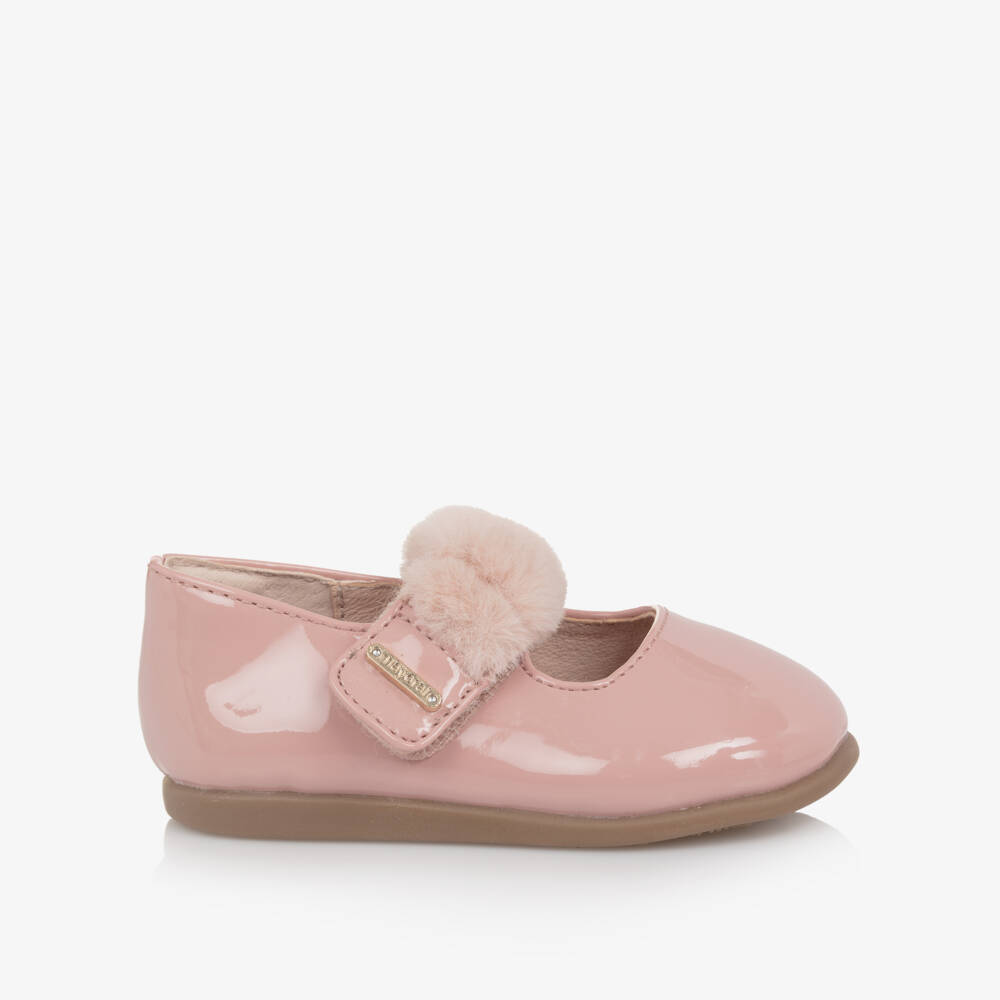 Mayoral-Pink Faur Fur Bar Shoes | Childrensalon Outlet