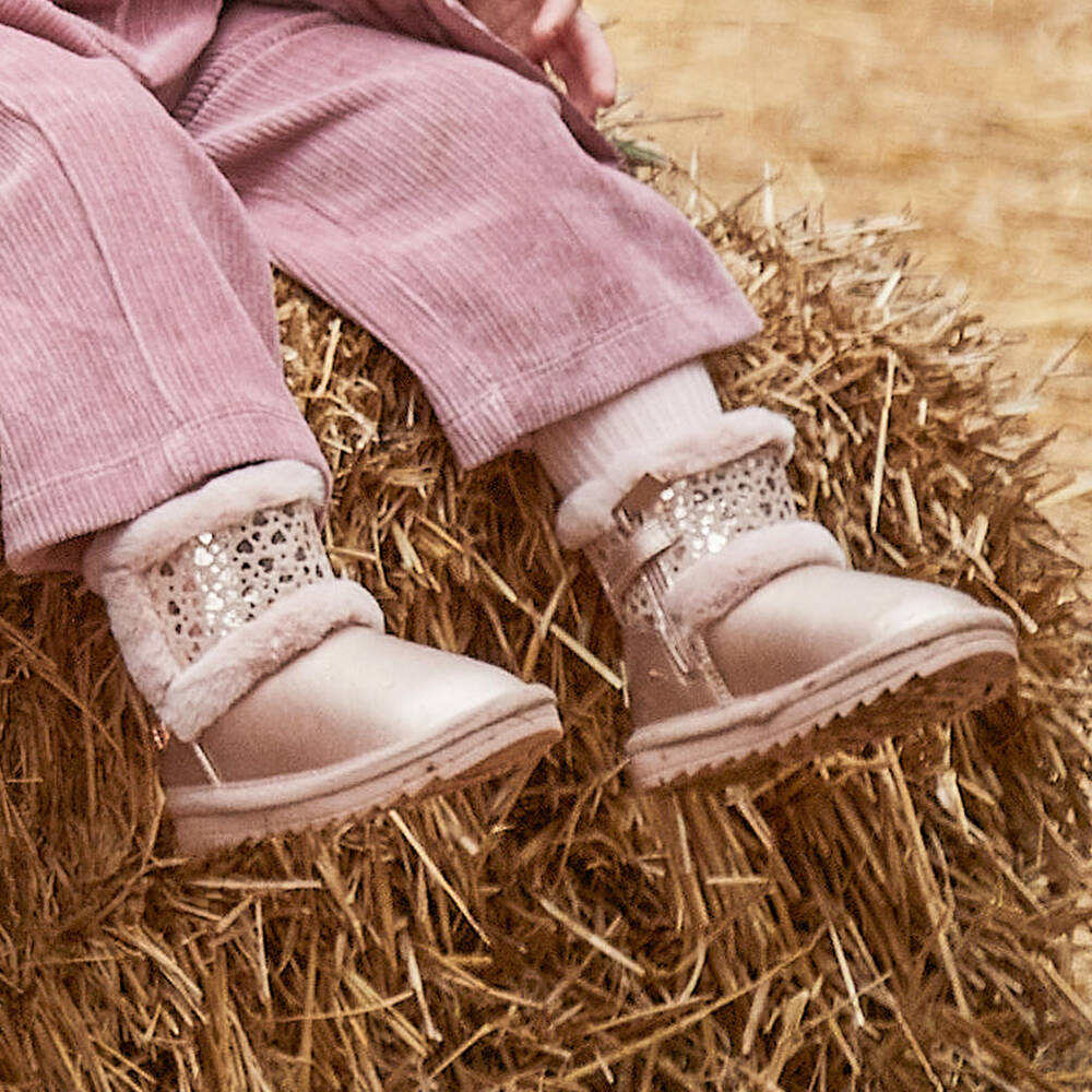 Mayoral-Pink Faux Fur Boots | Childrensalon Outlet